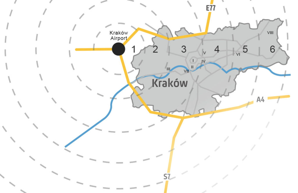 PARKING map - Airport Kraków Balice