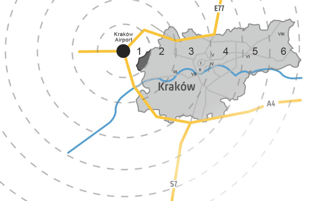 PARKING map - Airport Kraków Balice