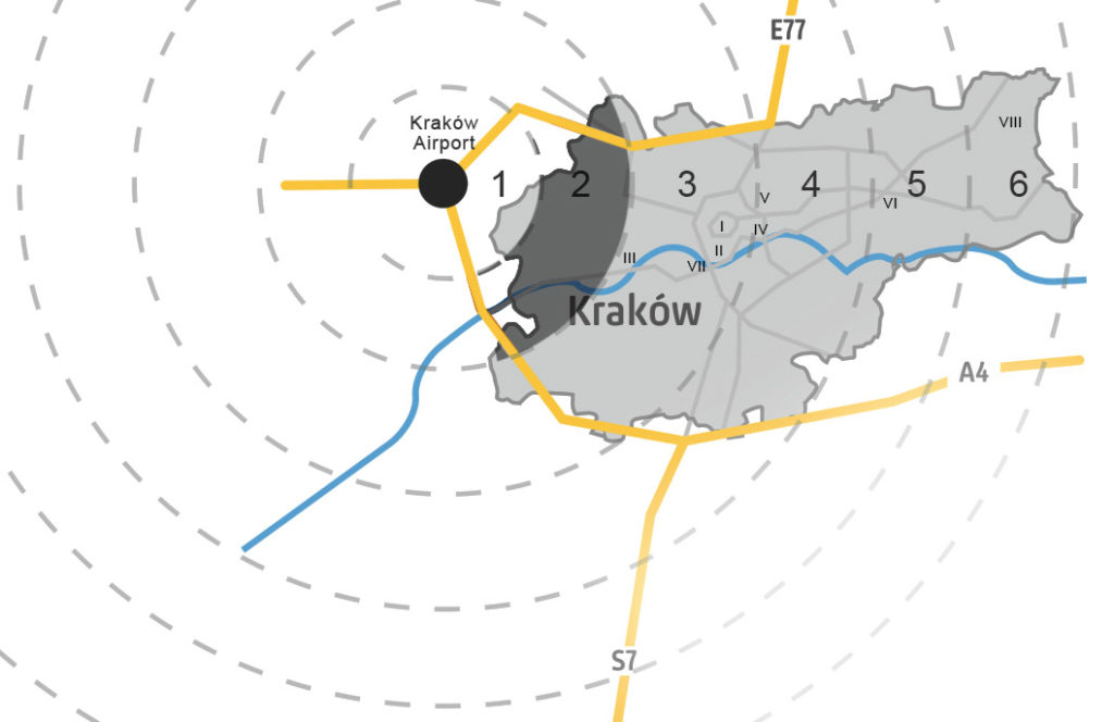 PARKING map - Airport Kraków Balice