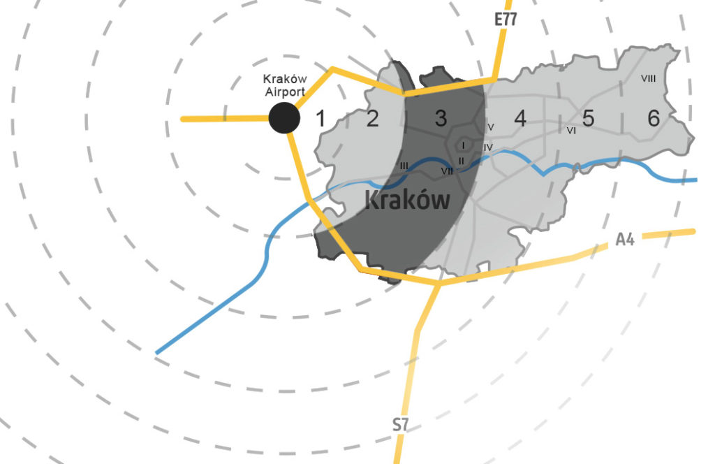 PARKING map - Airport Kraków Balice