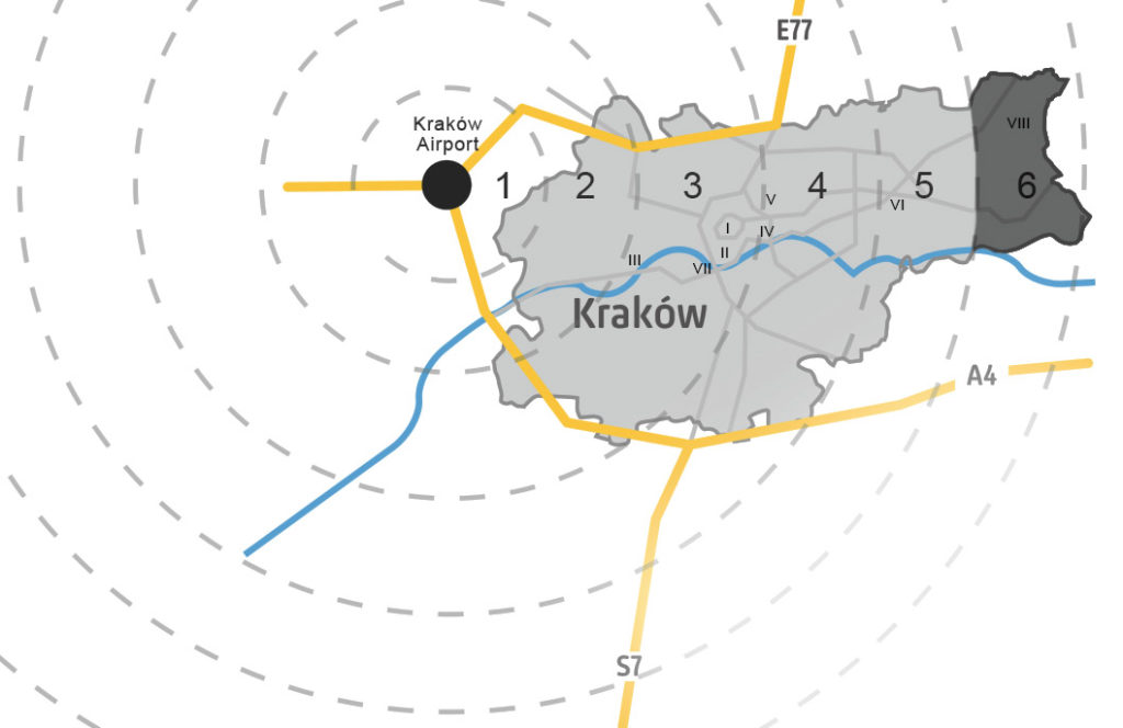PARKING map - Airport Kraków Balice